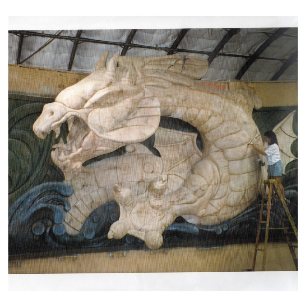 Marble Textured and Painted Dragon as AD for The Nassal Company